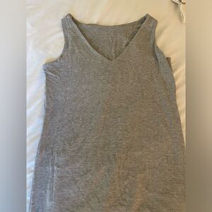 Women’s Bamboo Rib-Knit V-Neck Tank Lounge Dress NWOT